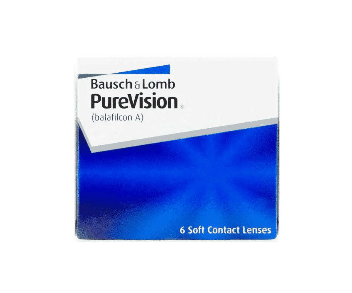 עדשות מגע חודשיות  פיור ויז'ן 6 עדשות  Purevision 6pck