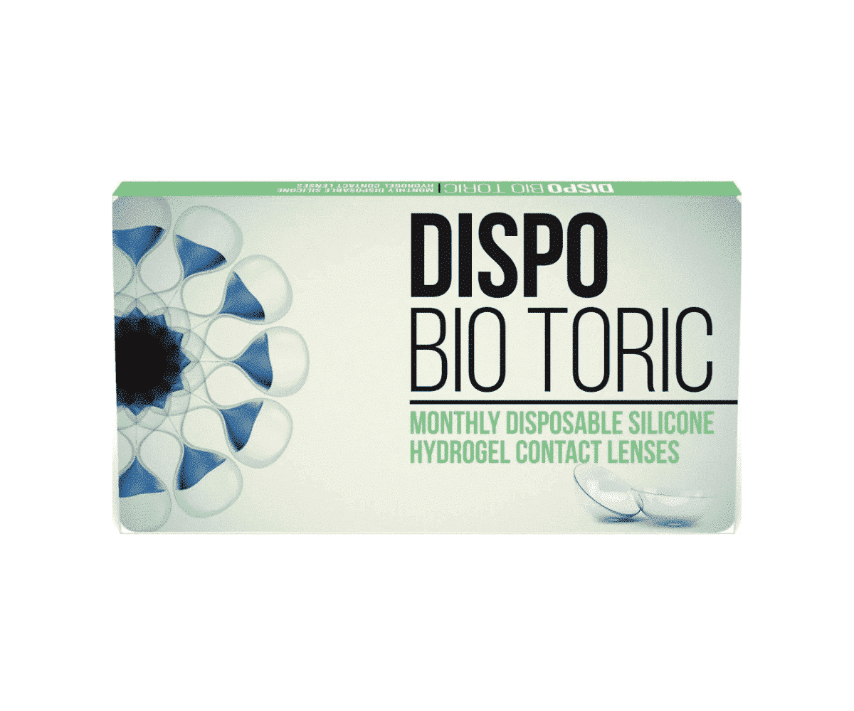 עדשות מגע חודשיות צילינדר  דיספו ביו צילינדר 6 יחי’  Dispo Bio Toric 6pck