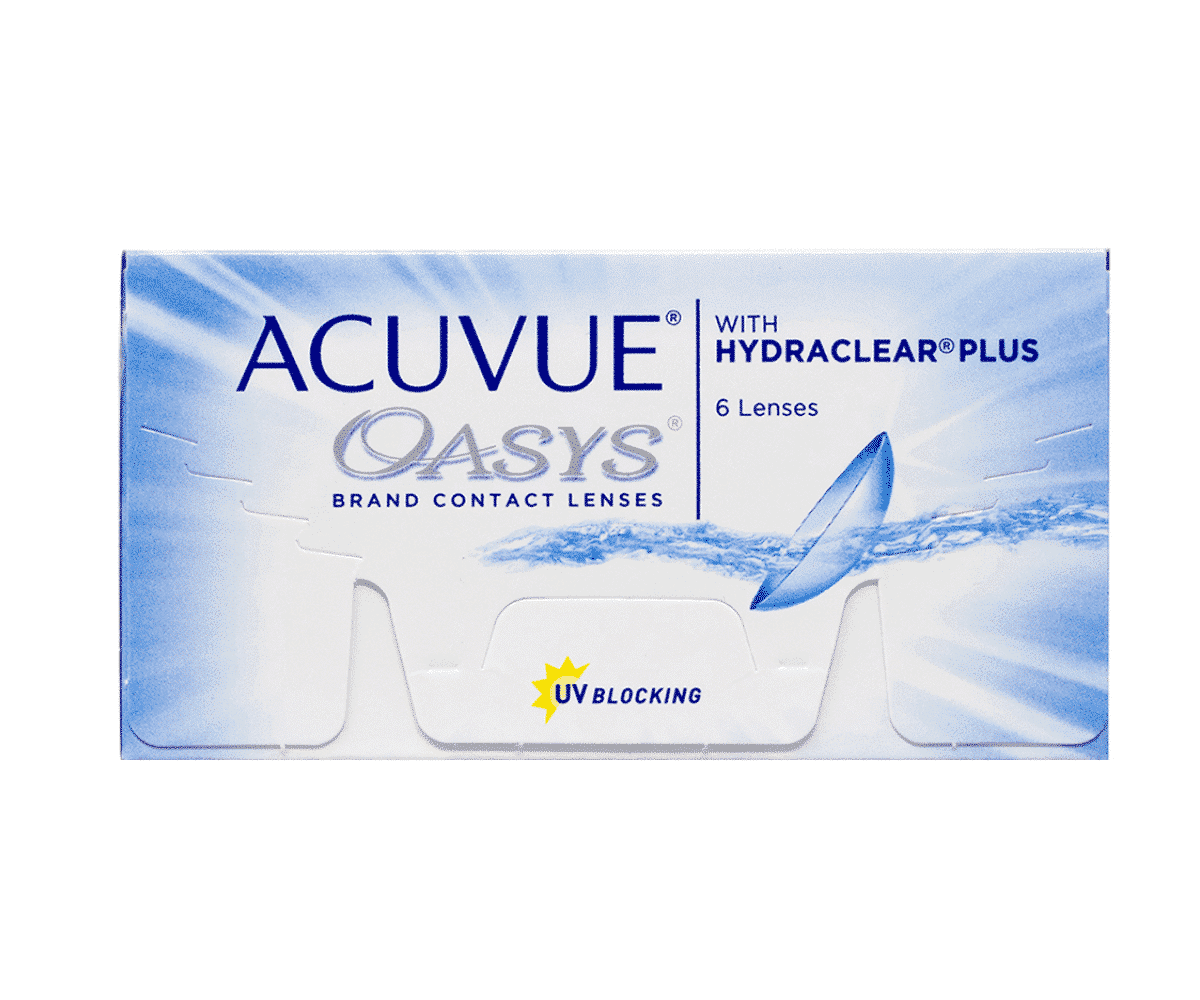 עדשות מגע דו שבועיות  אקיוביו אואזיס Acuvue Oasys 6pck