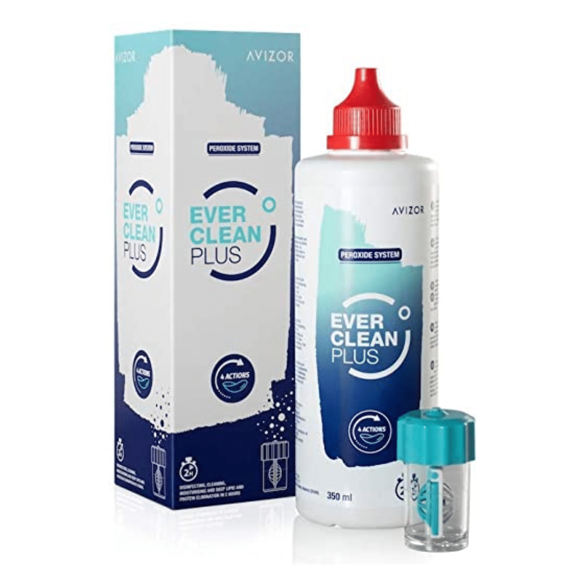 תמיסת מי חמצן  תמיסת אבר קלין 350 מ"ל Ever clean plus 350ml