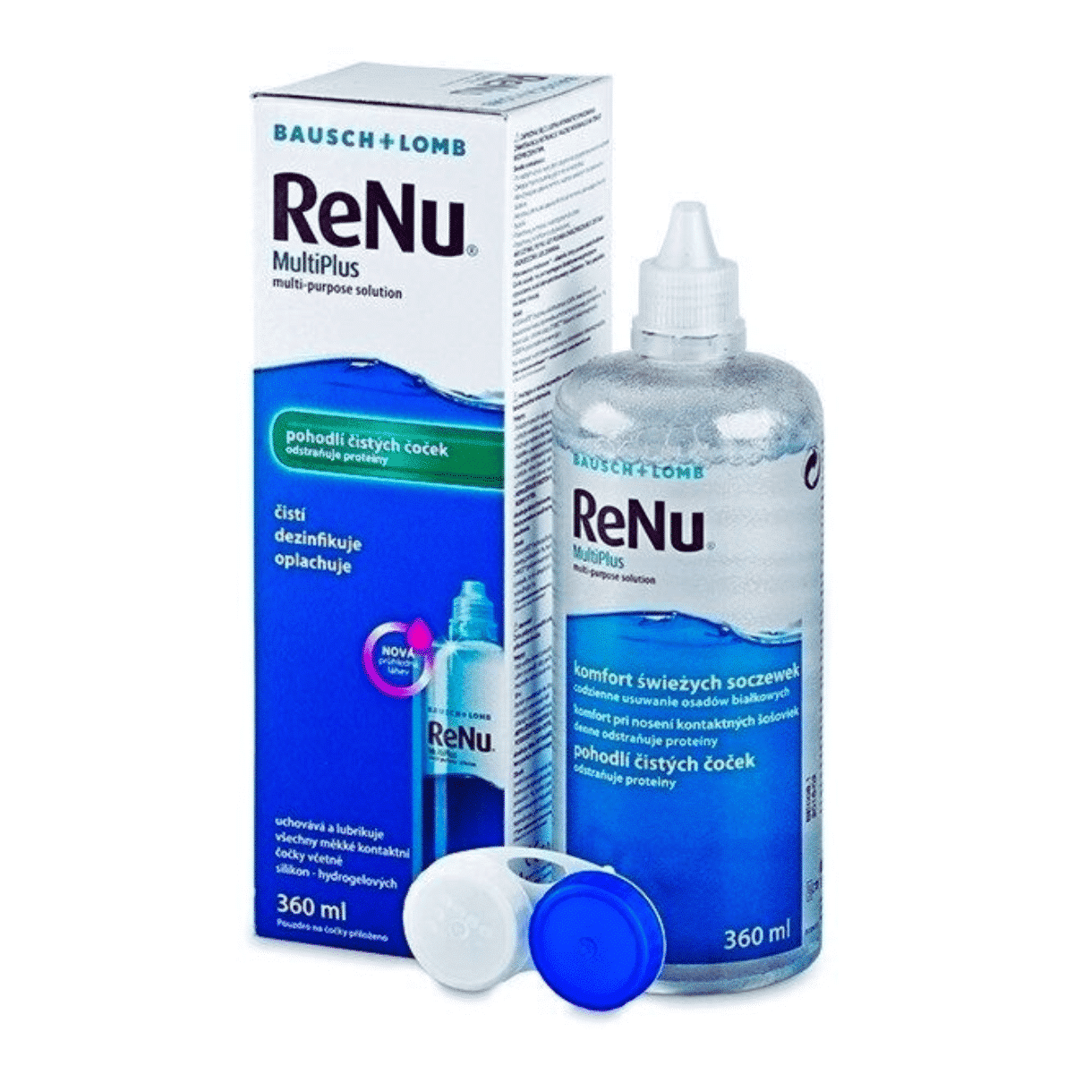 תמיסה רב תכליתית   תמיסת רניו 360 מ"ל  ReNu MultiPlus 360ml