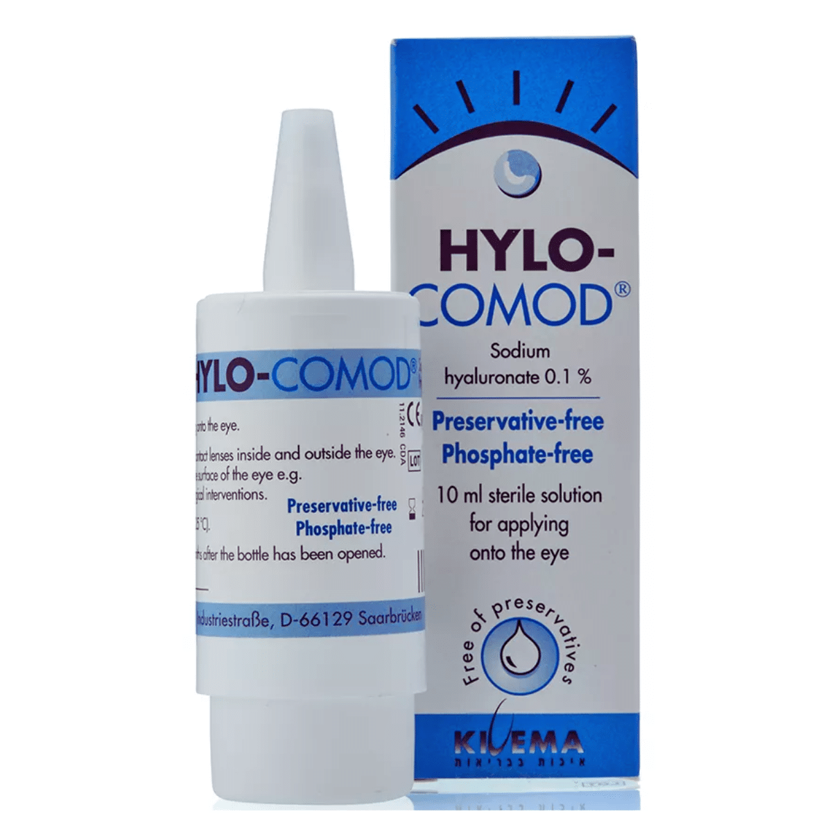 טיפות ליובש בינוני/חמור  הילו קומוד 10 מ"ל  Hylo Comod 10ml