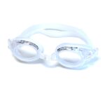 משקפת שחייה אופטית עם צילינדר ומספרים גבוהים לראייה צלולה וחדה במים - צבע לבן