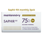 עדשות מגע חודשיות במספרים גבוהים בהתאמה אישית Saphir Rx monthly 3pck