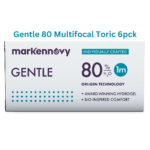 עדשות מגע מולטיפוקל עם צילינדר במספרים גבוהים בהתאמה אישית Gentle 80 Multifocal Toric 6pck