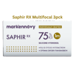 עדשות מגע מולטיפוקל חודשיות במספרים גבוהים בהתאמה אישית Saphir Rx Multifocal 3pck