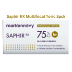 עדשות מגע מולטיפוקל עם צילינדר במספרים גבוהים בהתאמה אישית Saphir Rx Multifocal Toric 3pck