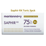 עדשות מגע צילינדר חודשיות במספרים גבוהים בהתאמה אישית Saphir Rx Toric 3pck