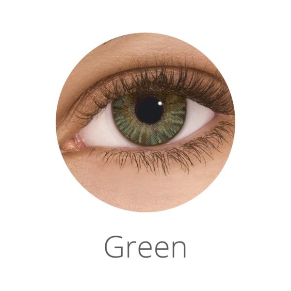 עדשות צבעוניות חודשיות אייר אופטיקס קולורס בצבע ירוק Air Optix Colors Green