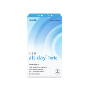 עדשות מגע חודשיות צילינדר  קליר טוריק 6 יחי'  Clear All Day Toric 6pck