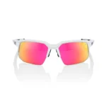 משקפי שמש ספורט פרימיום – SPEEDCOUPE® Soft Tact Off White Purple Multilayer Mirror Lens