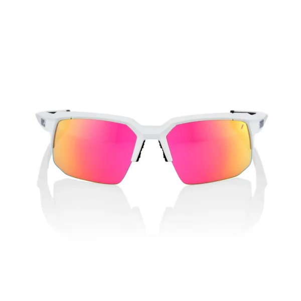 משקפי שמש ספורט פרימיום – SPEEDCOUPE® Soft Tact Off White Purple Multilayer Mirror Lens