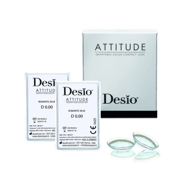 עדשות צבעוניות תלת חודשיותעדשות דסיו במגוון דגמים Desio 2pck3-Month Colored Contact Lenses